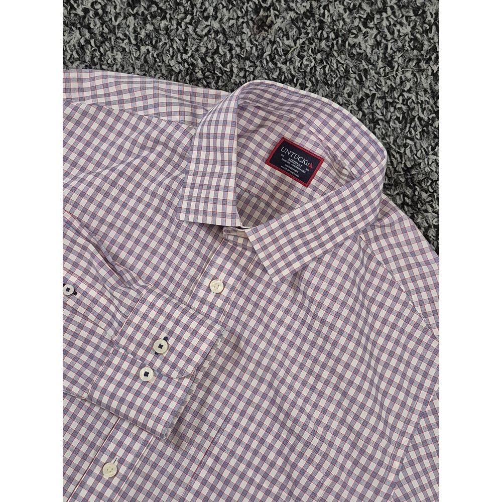 UNTUCKit Mens Medium Slim Fit Wrinkle Free‎ Button Up Long Sleeve Vinhas WF
